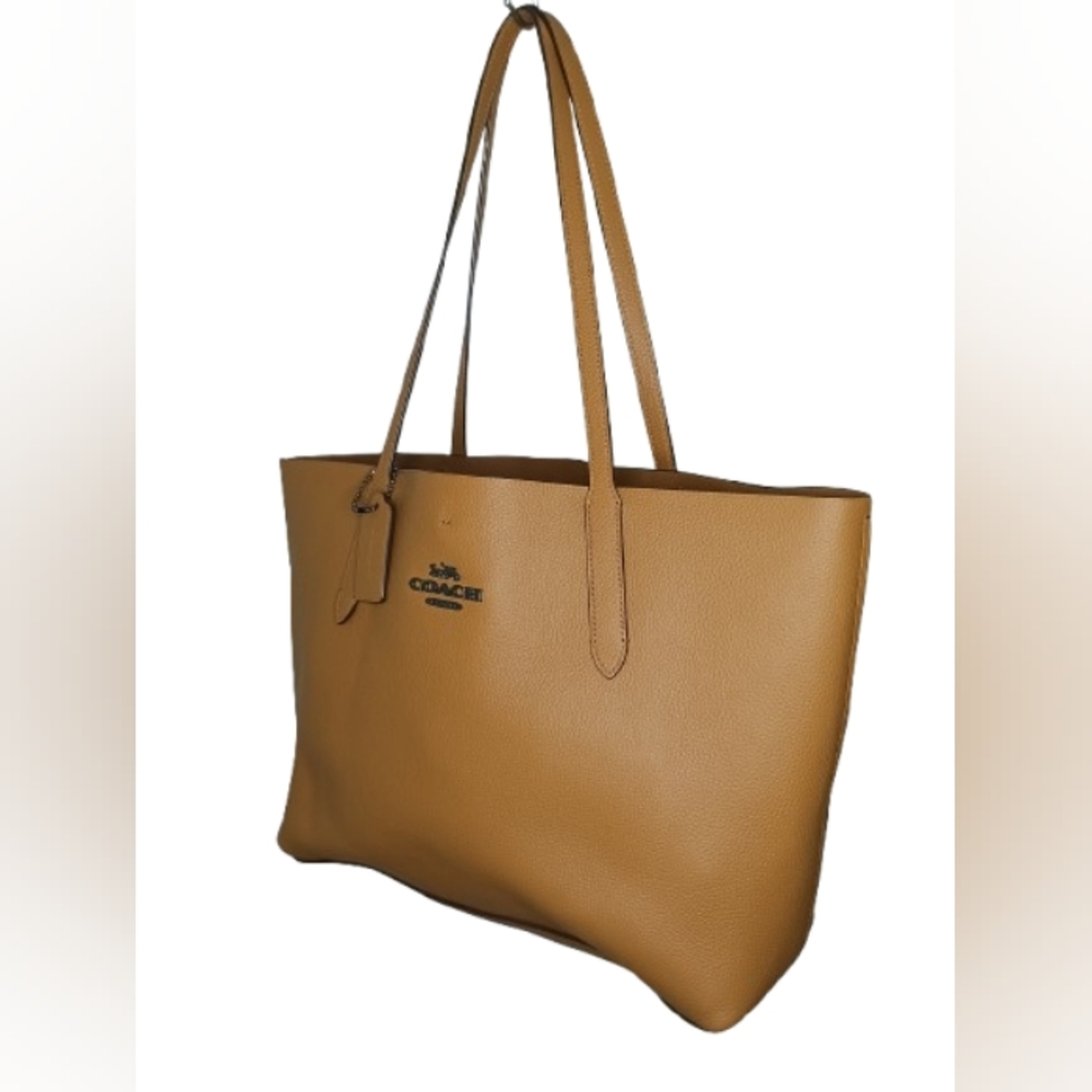 Coach NWOT Tan Leather Tote Bag - Picture 4 of 16